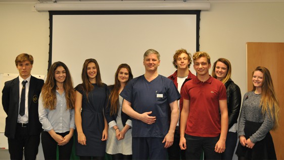Pre Med course - Students with Mark Whiteley