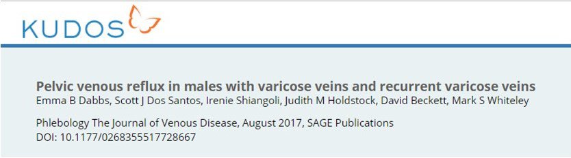 Kudos simple explanation of research into varicose veins in men arising from pelvic veins