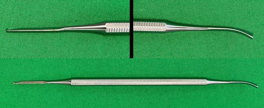 Single use Phlebectomy Hook and Dissector from Blink Medical used at The Whiteley Clinic