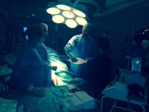 Prof Mark Whiteley demonstrating EVLT for varicose veins live at XIII Romanian Congress of Phlebology Timisoara 1st Oct 2014