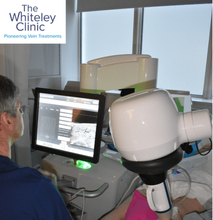 Victoria Jenkins during the Echotherapy Treatment, exclusively available at The Whiteley Clinic