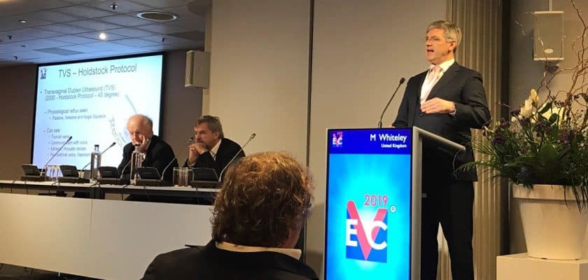 Pelvic congestion syndrome classification &ndash; Prof Mark Whiteley speaking at the European Vascular Course 2019 in Maastricht March 2019