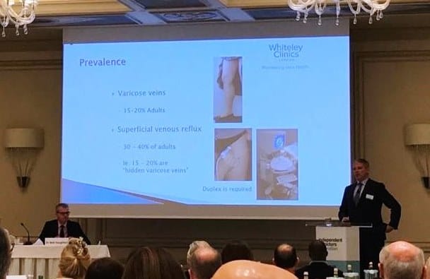 Mark Whiteley speaking about varicose veins and how the Whiteley Protocol gives the lowest recurrence rate possible