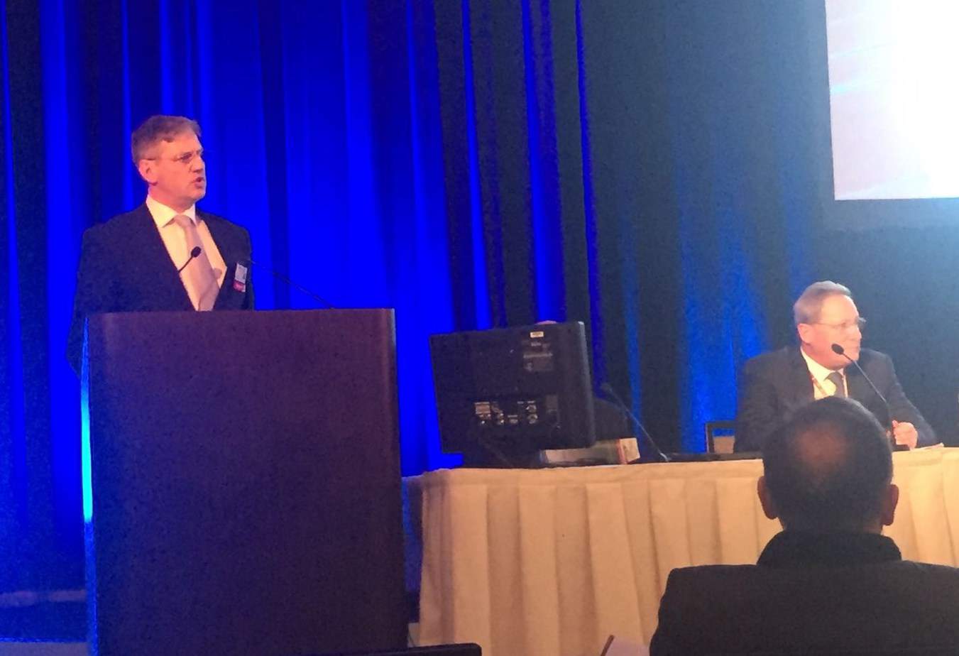 Prof Mark Whiteley talking about varicose veins and pelvic congestion at Veith in New York Nov 2016