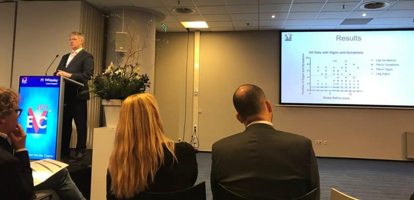 Pelvic congestion syndrome classification &ndash; Prof Mark Whiteley speaking at the European Vascular Course 2019 in Maastricht