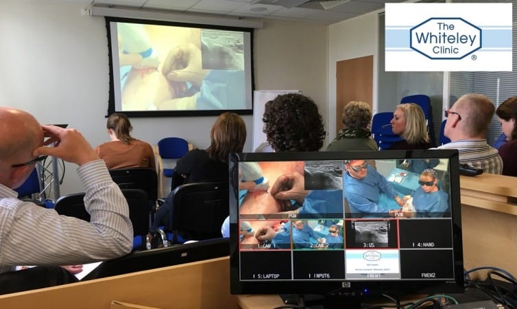 Angiodynamics EVLT training to treat varicose veins at The Whiteley Clinic April 2016