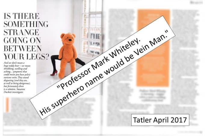 Professor Mark Whiteley - Vein Man - Tatler 2017