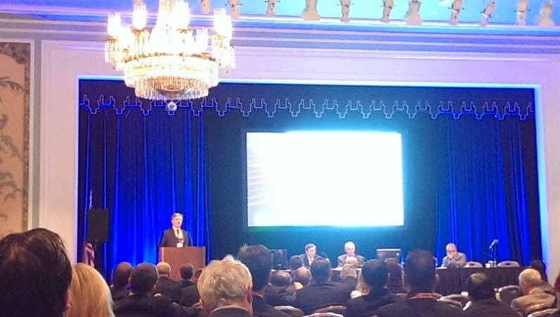 Prof Mark Whiteley presenting varicose veins research from The Whiteley Clinic in New York at The Veith symposium