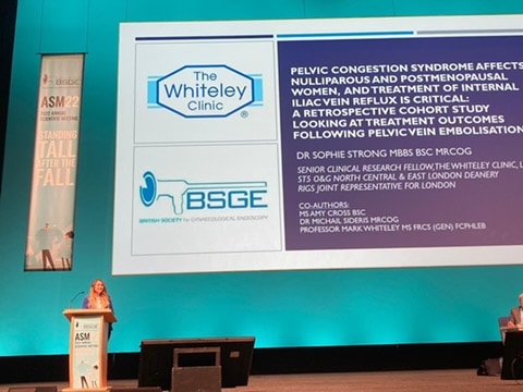 Pelvic congestion syndrome research &ndash; Silver prize for Sophie Strong at the BSGE ASM 2022 for The Whiteley Clinic