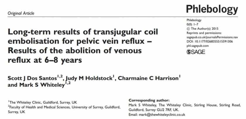 Long-term results of coil embolisation for pelvic varicose veins and pelvic vein reflux