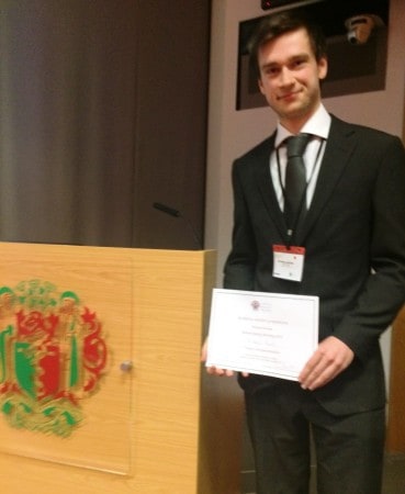 Henry Ashpitel of The Whiteley Clinic and University of Surrey wins frist prize for research into Laser Treatment of Varicose Veins - Royal Society of Medicine 29 May 2015