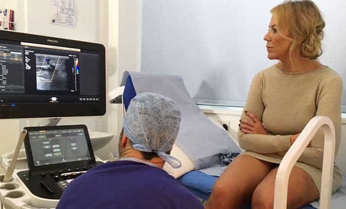 Varicose veins being treated on TV at The Whiteley Clinic on "Don't Tell the Doctor" - 5 Star on 30th March 2017