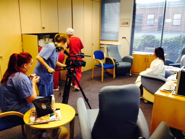 Filming varicose veins for TV show