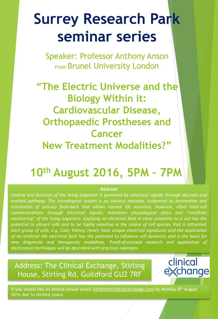 Surrey Reseach Park Seminar Series - Anthony Anson