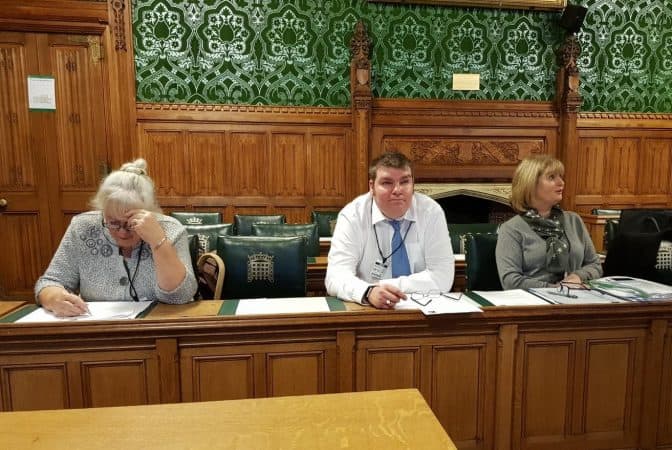 Janet Cassie James Turpin and Sister Susan Ostler of The Whiteley Clinic at the Vascular and Venous All-Party Parliamentary Group in Westminster December 2018