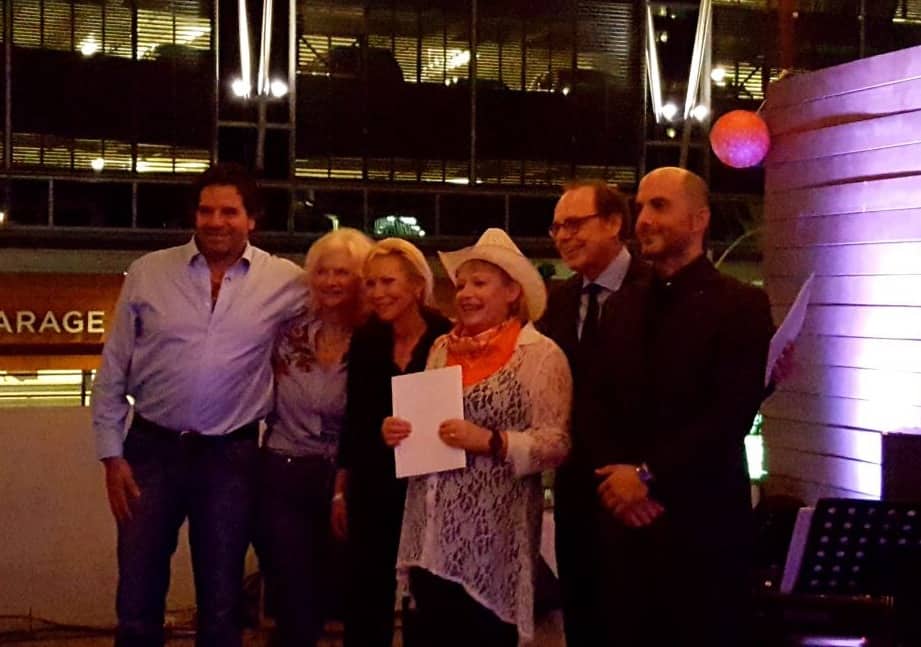 Judy Holdstock presented with First Prize at the American College of Phlebology 2017 - at after conference party