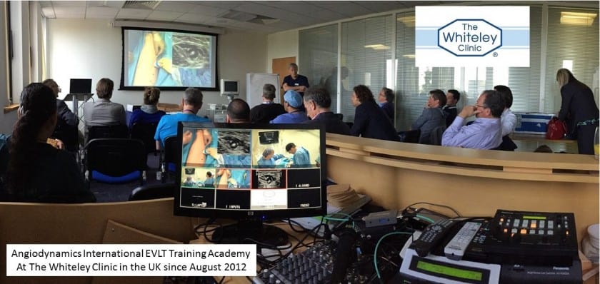 Angiodynamics International EVLT Training Academy - at The Whiteley Clinic in UK since August 2012