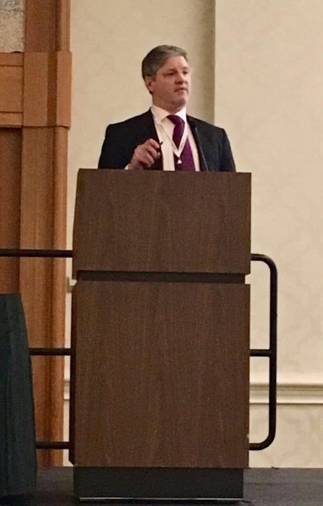 Mark Whiteley speaking about pelvic congestion syndrome at The American Venous Forum - Feb 2017