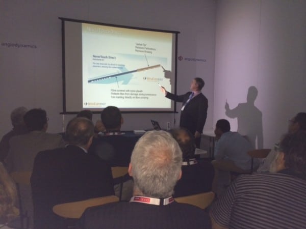 Prof Mark Whiteley lecturing on EVLT for Varicose Veins at CIRSE on 14th September 2014