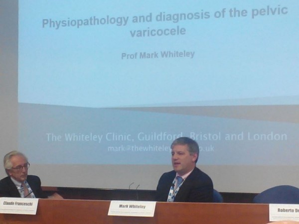 Pelvic Congestion Syndrome Prof Mark Whiteley presenting The Whiteley Clinic research and results in Milan 15 Oct 2015