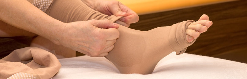 Stocking over legs ulcer