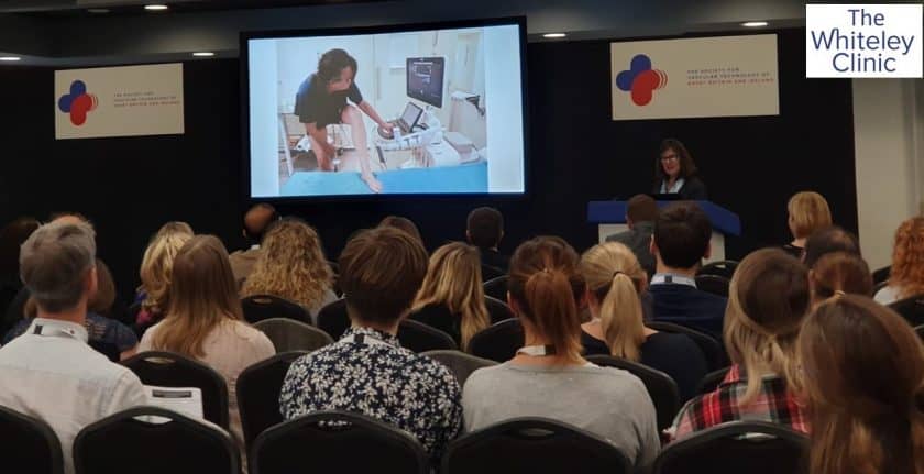 Rachel Walker presenting the patient experience of HIFU Sonovein treatment of her own varicose veins &ndash; Nov 2019