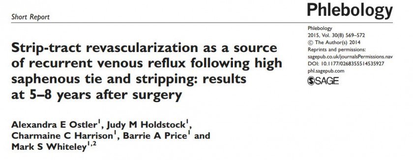 Varicose veins come back after vein stripping - research published by The Whiteley Clinic