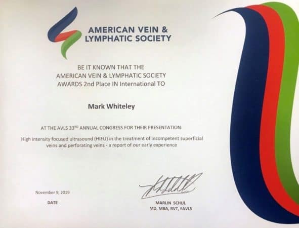 2nd Prize Certificate from the AVLS in November 2019