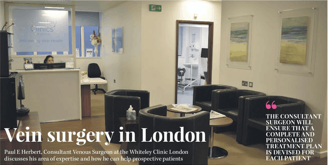 Healthcare Innovations magazine - Vein Surgery in London