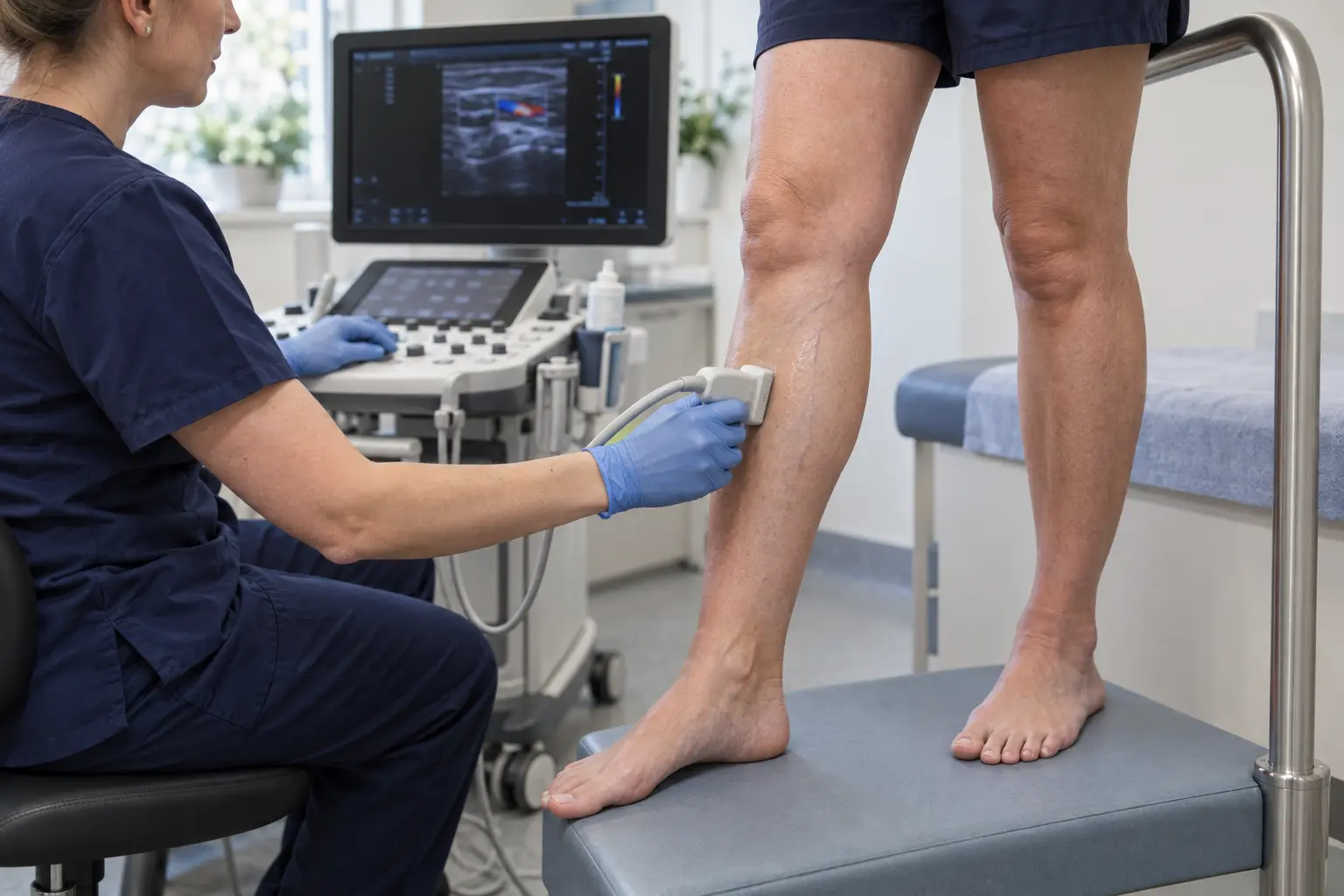 use duplex ultrasound scanning to assess blood flow