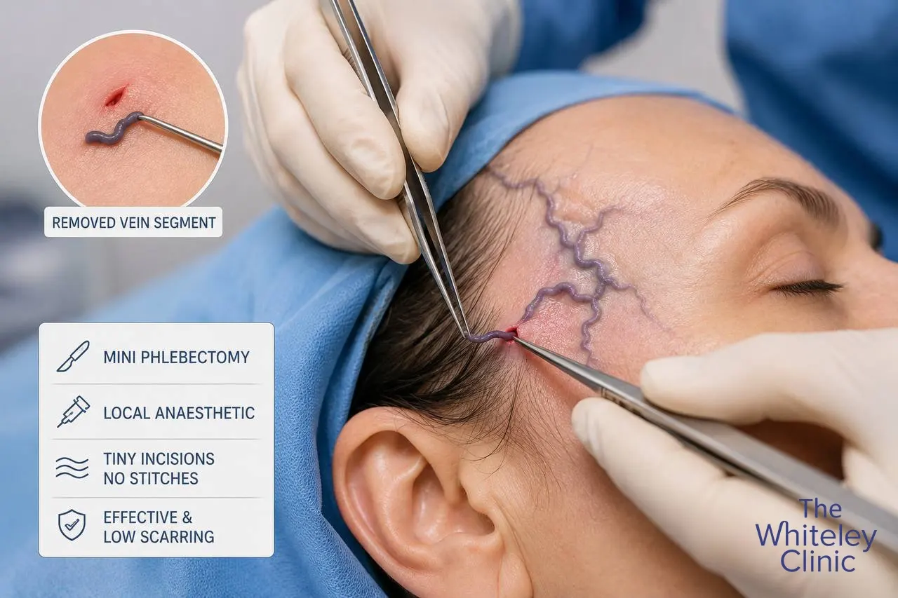 Surgical Removal of Bulging Temple Veins